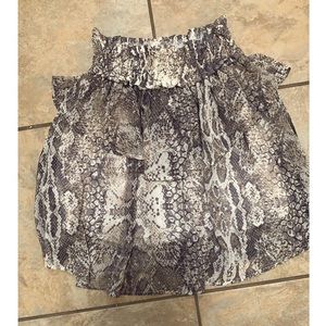 Snake skin ruffle skirt